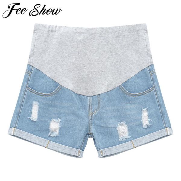 maternity bottoms ripped denim shorts pregnant women distressed pregnancy adjustable waist belly loose jeans short pants, White
maternity bottoms ripped denim shorts pregnant women distressed pregnancy adjustable waist belly loose jeans short pants, White