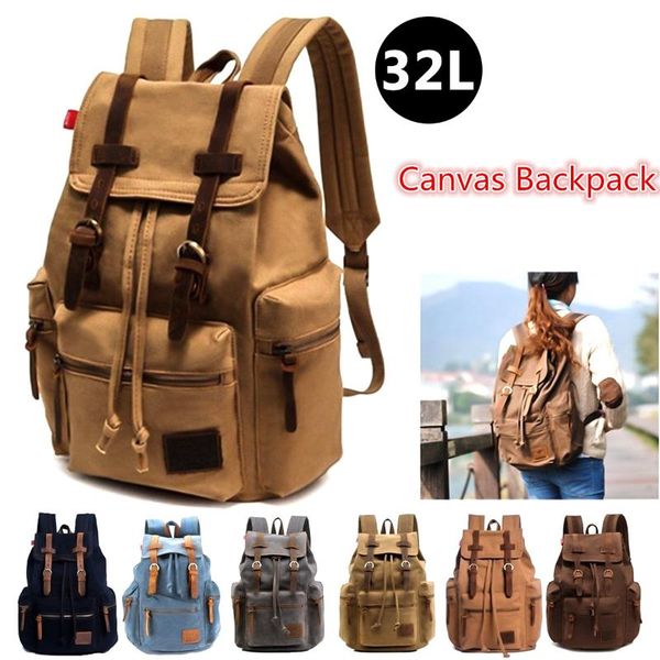 backpack fashion 32l men women vintage canvas rucksack school satchel travel hiking bag camping hand-bag backpacks
backpack fashion 32l men women vintage canvas rucksack school satchel travel hiking bag camping hand-bag backpacks
