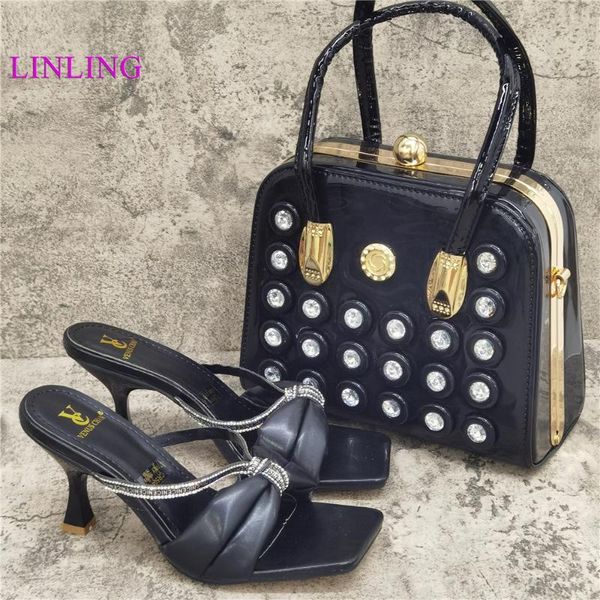 dress shoes fashion italian with matching bags african high heel women and set for prom party, Black
dress shoes fashion italian with matching bags african high heel women and set for prom party, Black