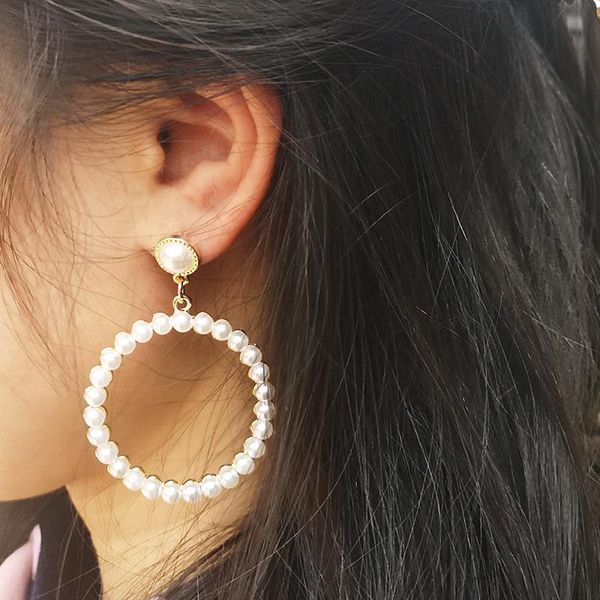 dangle & chandelier luxury imitation pearls earrings for women round circle 2021 fashion jewelry ladies party daily earring gift, Silver
dangle & chandelier luxury imitation pearls earrings for women round circle 2021 fashion jewelry ladies party daily earring gift, Silver