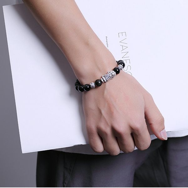 black obsidian stone bracelets hand accessories for men with real sterling silver pixiu feng shui crystals jewelry armband heren
black obsidian stone bracelets hand accessories for men with real sterling silver pixiu feng shui crystals jewelry armband heren