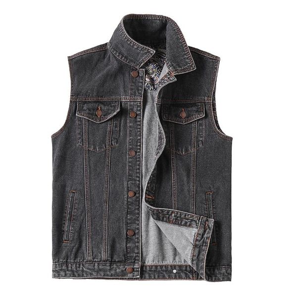 men's vests 7xl 6xl 5xl cotton denim jacket vest plus size autumn coat classic washed blue fashion streetwear oversize male clothes, Black;white
men's vests 7xl 6xl 5xl cotton denim jacket vest plus size autumn coat classic washed blue fashion streetwear oversize male clothes, Black;white
