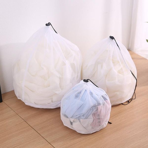 size laundry net bags foldable thicken drawstring clothing bag for underwear bra sock washing machine protection storage
size laundry net bags foldable thicken drawstring clothing bag for underwear bra sock washing machine protection storage