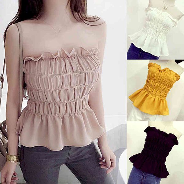 women's tanks & camis cute fashion women ladies tube sleeveless slash neck off shoulder ny ruched solid summer clothes o, White
women's tanks & camis cute fashion women ladies tube sleeveless slash neck off shoulder ny ruched solid summer clothes o, White