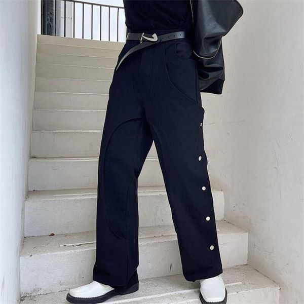 men's pants tooling straight spring and autumn korean personality double layer splicing design casual loose large, Black
men's pants tooling straight spring and autumn korean personality double layer splicing design casual loose large, Black