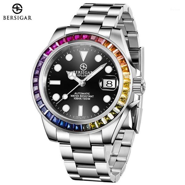 fashion brand men's watch automatic mechanical luxury business stainless steel waterproof sport relogio masculino wristwatches, Slivery;brown
fashion brand men's watch automatic mechanical luxury business stainless steel waterproof sport relogio masculino wristwatches, Slivery;brown