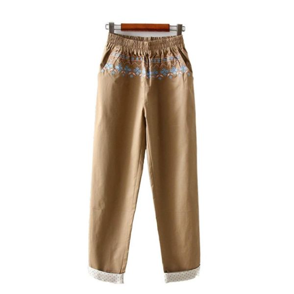 merry pretty women floral embroidery calf length pants 2021 summer dot patchwork elastic waist khaki pant casual straight women's & cap, Black;white
merry pretty women floral embroidery calf length pants 2021 summer dot patchwork elastic waist khaki pant casual straight women's & cap, Black;white
