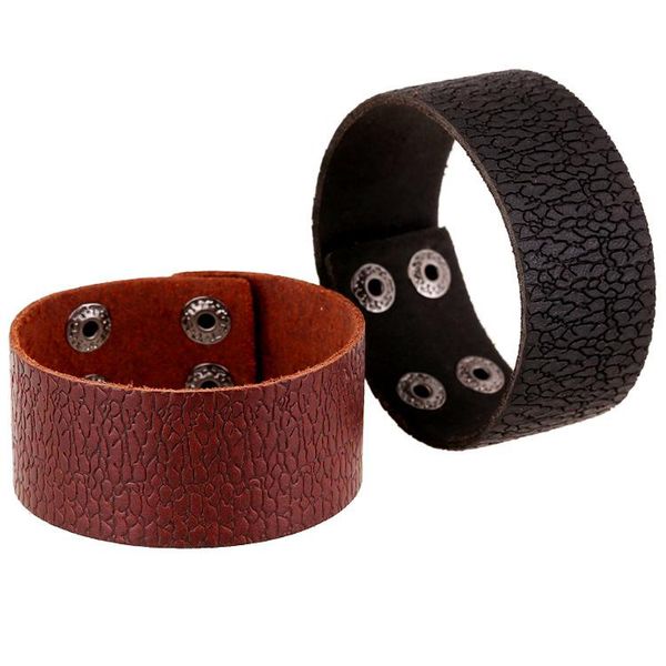 tennis men women genuine leather bracelet 3cm vintage black brown snap buckle wrap bracelets bangles 2021 fashion jewelry gift, Golden;silver
tennis men women genuine leather bracelet 3cm vintage black brown snap buckle wrap bracelets bangles 2021 fashion jewelry gift, Golden;silver