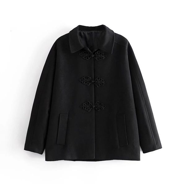 women's jackets xikom female black autumn ties chinese-style pockets vintage wool coat oversize casual lady outerwear a3y5, Black;brown
women's jackets xikom female black autumn ties chinese-style pockets vintage wool coat oversize casual lady outerwear a3y5, Black;brown