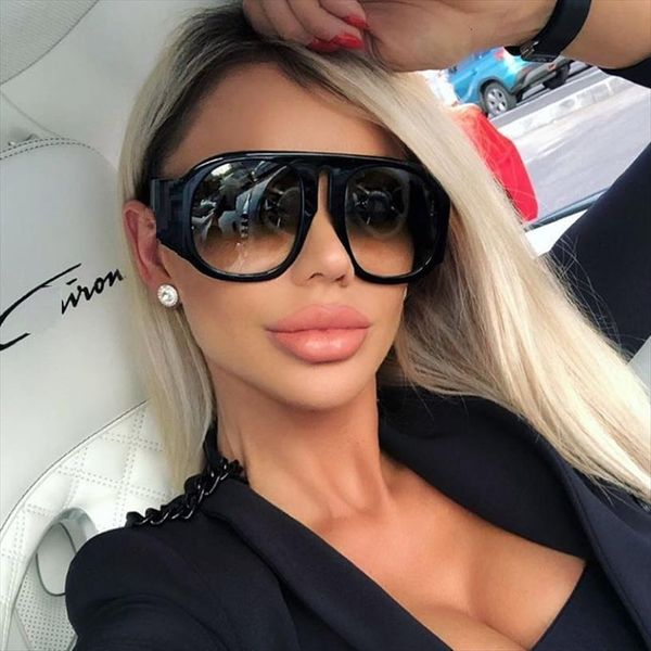 celebrity brand sunglasses women oversized glasses for female male black mask wide frame sun retro shades uv400, White;black
celebrity brand sunglasses women oversized glasses for female male black mask wide frame sun retro shades uv400, White;black