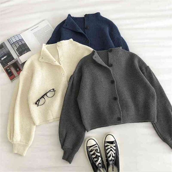 retro turtleneck single-breasted sweater women's cardigans autumn korean loose long-sleeved knit cardigans fashion full 210805, White;black
retro turtleneck single-breasted sweater women's cardigans autumn korean loose long-sleeved knit cardigans fashion full 210805, White;black