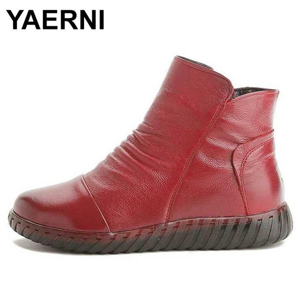 boots yaerni winter mar ankle women shoes vintage casual woman genuine leather retro handmade women's e301, Black
boots yaerni winter mar ankle women shoes vintage casual woman genuine leather retro handmade women's e301, Black