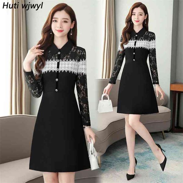 vintage black white lace mini dress autumn winter 4xl plus size long sleeve elegant women bodycon party vestidos 210528, Black;gray
vintage black white lace mini dress autumn winter 4xl plus size long sleeve elegant women bodycon party vestidos 210528, Black;gray