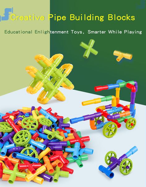 48-144pcs color water pipe building blocks children diy assembling pipeline tunnel model kids toys compatible legoing blocks zxh
48-144pcs color water pipe building blocks children diy assembling pipeline tunnel model kids toys compatible legoing blocks zxh
