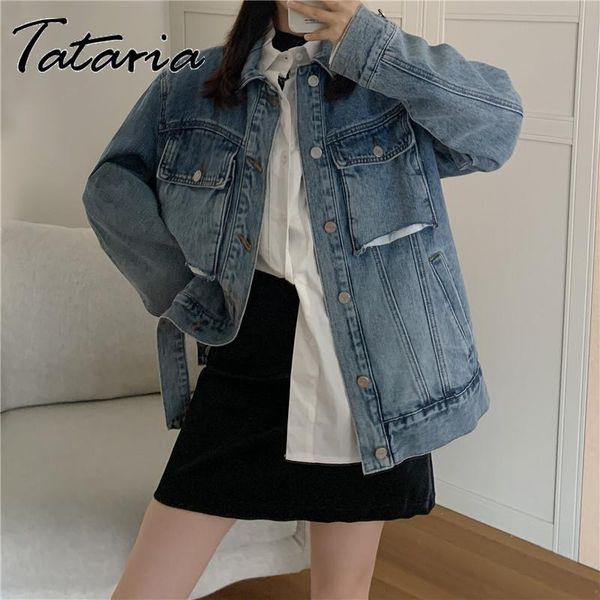women's jackets 2021 women spring denim loose casual wash long sleeve jean jacket vintage pockets spliced coat female, Black;brown
women's jackets 2021 women spring denim loose casual wash long sleeve jean jacket vintage pockets spliced coat female, Black;brown