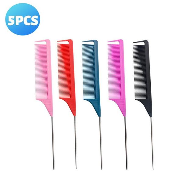 hair brushes 5pcs/set hairdressing pointed tail hairstyle comb antistatic and heat resistant men women, Silver
hair brushes 5pcs/set hairdressing pointed tail hairstyle comb antistatic and heat resistant men women, Silver