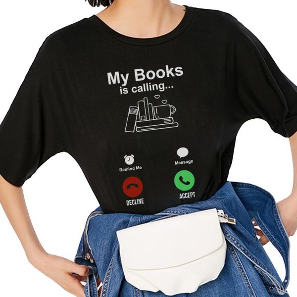 women's t-shirt funny reading book calling t shirt cotton o-neck short sleeve harajuku oversized graphic streetwear tees women, White
women's t-shirt funny reading book calling t shirt cotton o-neck short sleeve harajuku oversized graphic streetwear tees women, White
