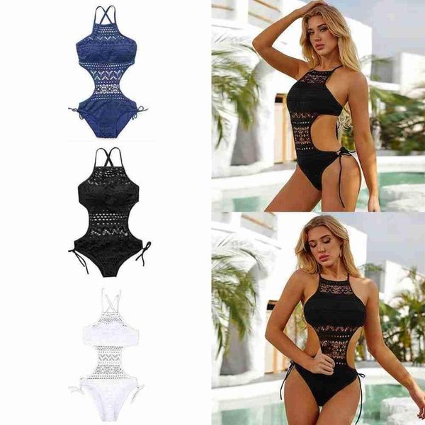 women's swimwear swimsuit 2021 one piece bikini backless halter beach black blue white swimming suit, White;black
women's swimwear swimsuit 2021 one piece bikini backless halter beach black blue white swimming suit, White;black