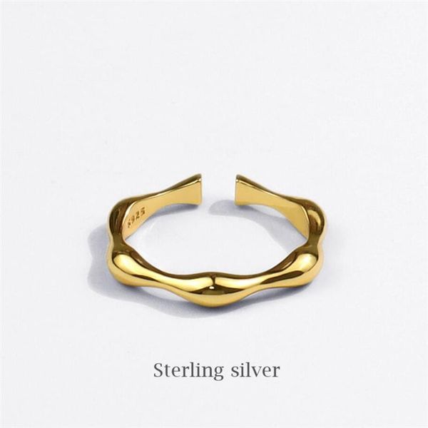 cluster rings sole memory cute mini bamboo 925 sterling silver female resizable opening sri723, Golden;silver 
cluster rings sole memory cute mini bamboo 925 sterling silver female resizable opening sri723, Golden;silver