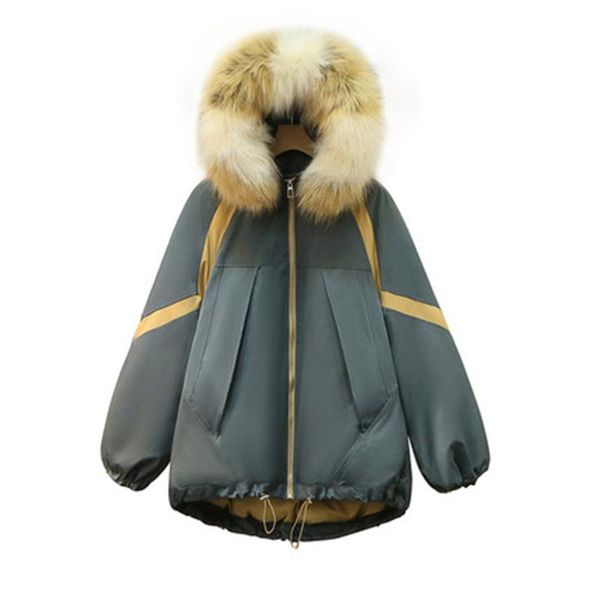 women's down & parkas women 2021 hooded faux fur collar winter coat korean warm coats casual loose cotton jackets fashion y472, Black
women's down & parkas women 2021 hooded faux fur collar winter coat korean warm coats casual loose cotton jackets fashion y472, Black