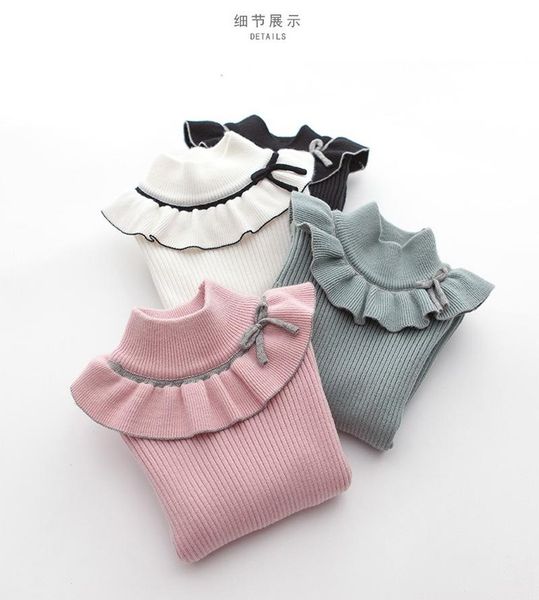pullover autumn fashion ruffle kids clothes sweater long-sleeve girls children child coat turtleneck bow knitted outwear, Blue
pullover autumn fashion ruffle kids clothes sweater long-sleeve girls children child coat turtleneck bow knitted outwear, Blue