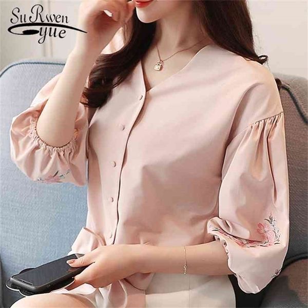 womens and blouses solid chiffon shirt fashion spring half sleeve embroidery flower women shirts 2622 50 210521, White
womens and blouses solid chiffon shirt fashion spring half sleeve embroidery flower women shirts 2622 50 210521, White