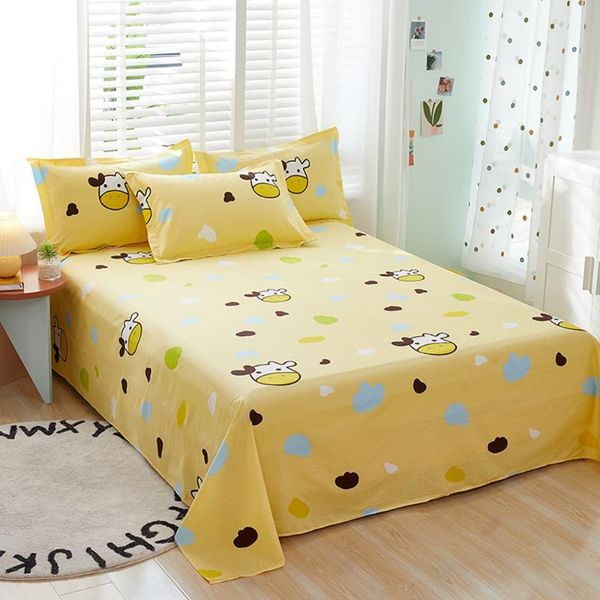 sheets & sets 1pcs 100% cotton bed sheet cartoon cow printed double king pure single size kids linen (no case) 
sheets & sets 1pcs 100% cotton bed sheet cartoon cow printed double king pure single size kids linen (no case)