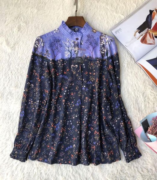 100% viscose shirt natural shell button unique printing long sleeve stand collar women blouses women's & shirts, White
100% viscose shirt natural shell button unique printing long sleeve stand collar women blouses women's & shirts, White