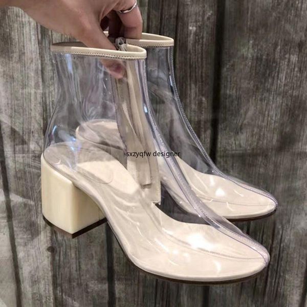 boots transparent pvc high heels shoes women clear ankle square heel side zipper autumn booties luxury designers, Black
boots transparent pvc high heels shoes women clear ankle square heel side zipper autumn booties luxury designers, Black