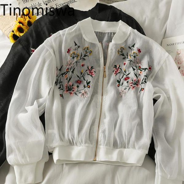 women's jackets tinomiswa vintage sweet women flower embroidery see through sun protection zip-up long sleeve loose outerwears, Black;brown
women's jackets tinomiswa vintage sweet women flower embroidery see through sun protection zip-up long sleeve loose outerwears, Black;brown