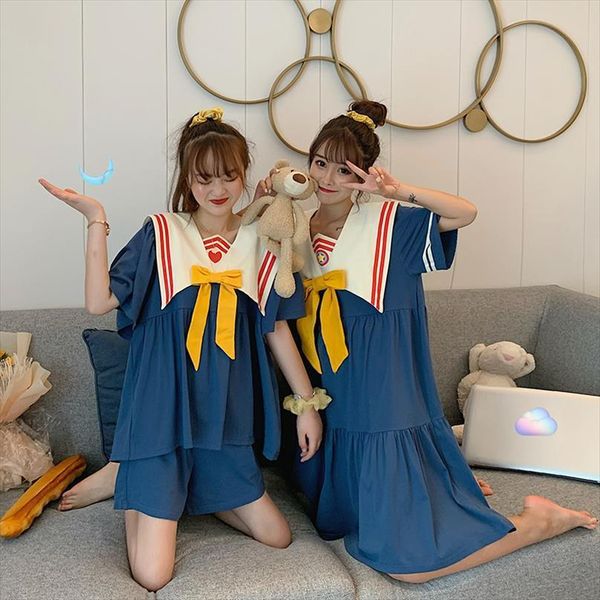 summer short sleeved pajamas japanese women sleepwear cute and beautiful girl cartoon thin style girlfriends home service, Black;red
summer short sleeved pajamas japanese women sleepwear cute and beautiful girl cartoon thin style girlfriends home service, Black;red