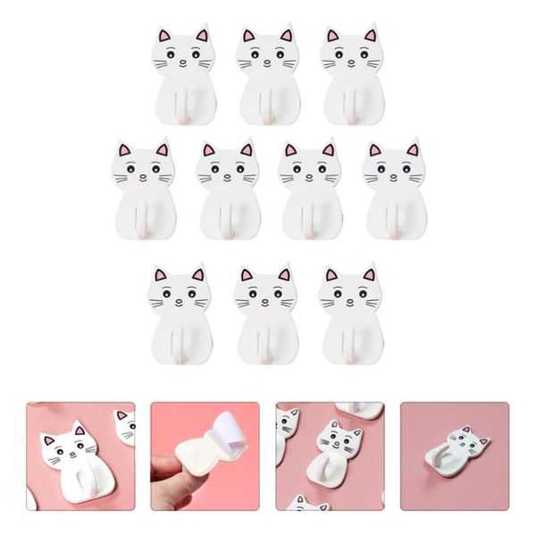 set 10pcs self-adhesive wall storage hook wall-mounted hangers (white) hooks & rails
set 10pcs self-adhesive wall storage hook wall-mounted hangers (white) hooks & rails