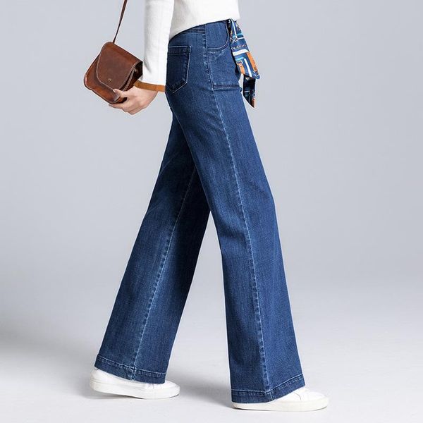women's jeans fall winter 2021 trend wide leg women high-rise elastic loose-fit slim casual trousers, Blue
women's jeans fall winter 2021 trend wide leg women high-rise elastic loose-fit slim casual trousers, Blue