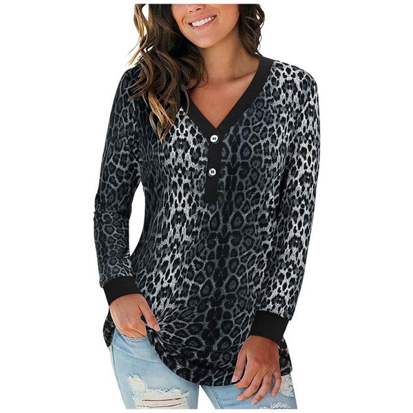 women's sweaters vintage leopard grain v-neck leisure blouse button causal long sleeve shirts loose women clothing autumn, White;black
women's sweaters vintage leopard grain v-neck leisure blouse button causal long sleeve shirts loose women clothing autumn, White;black
