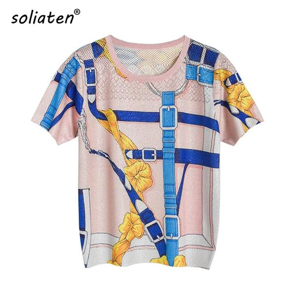 women's t-shirt summer women short sleeve vintage knitting shiny lurex belt printing hollow-out thin sweater b-084, White
women's t-shirt summer women short sleeve vintage knitting shiny lurex belt printing hollow-out thin sweater b-084, White