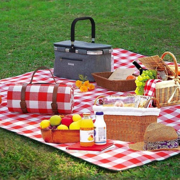 outdoor pads red grid waterproof portable camping mat blanket foldable picnic with leather straps moisture-proof cloth
outdoor pads red grid waterproof portable camping mat blanket foldable picnic with leather straps moisture-proof cloth