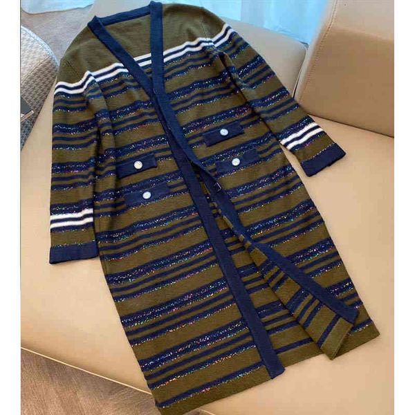 sweaters eureeky high-end women knitted cashmere stripe cardigan vintage long sleeve golden buttons pockets sweater runway cardigans, White;black
sweaters eureeky high-end women knitted cashmere stripe cardigan vintage long sleeve golden buttons pockets sweater runway cardigans, White;black