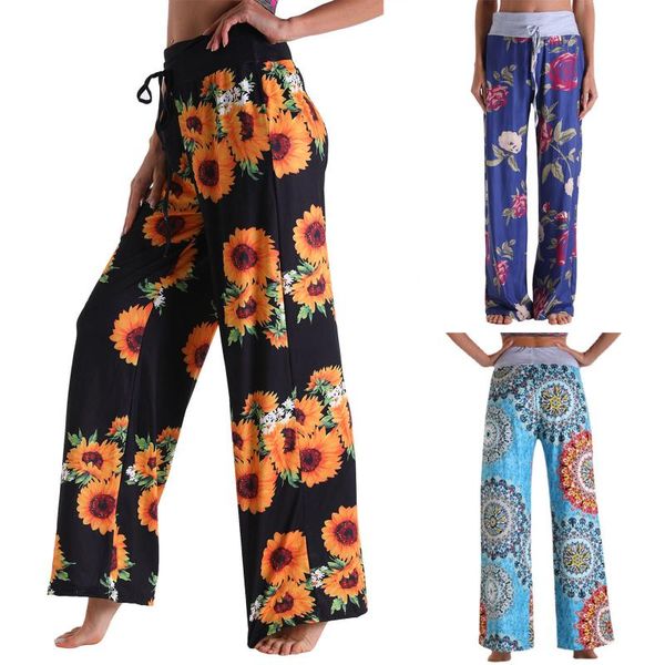50# ladies leggings casual elastic waist loose legging comfy stretch sunflower printing wide leg pants women pantalones de mujer women', Black
50# ladies leggings casual elastic waist loose legging comfy stretch sunflower printing wide leg pants women pantalones de mujer women', Black