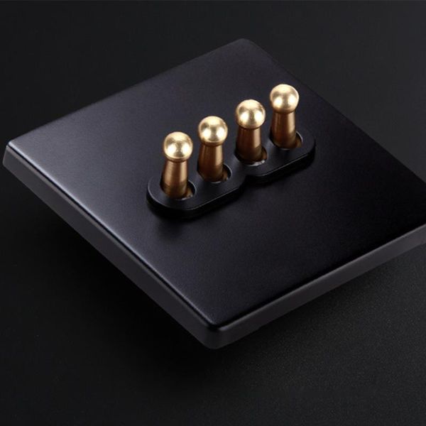 smart home control black switch panel retro toggle brass lever light 1-4 gang 2 way wall power lamp matte plastic frame
smart home control black switch panel retro toggle brass lever light 1-4 gang 2 way wall power lamp matte plastic frame