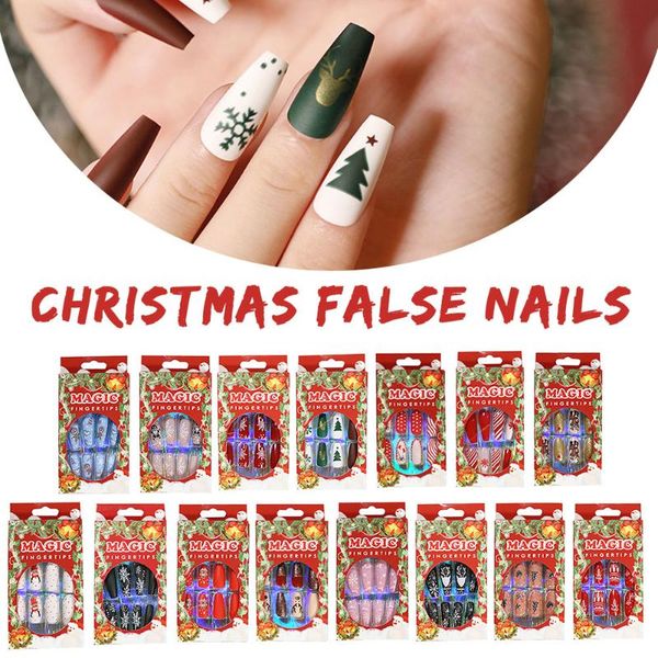 false nails press on christmas fake with cute snowflakes trees artificial long nail tips for girls women, Red;gold
false nails press on christmas fake with cute snowflakes trees artificial long nail tips for girls women, Red;gold