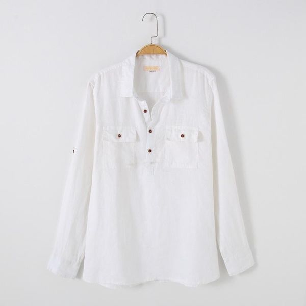 men's casual shirts spring and autumn italy style linen shirt men brand fashion white mens long sleeve solid male overhemd, White;black
men's casual shirts spring and autumn italy style linen shirt men brand fashion white mens long sleeve solid male overhemd, White;black