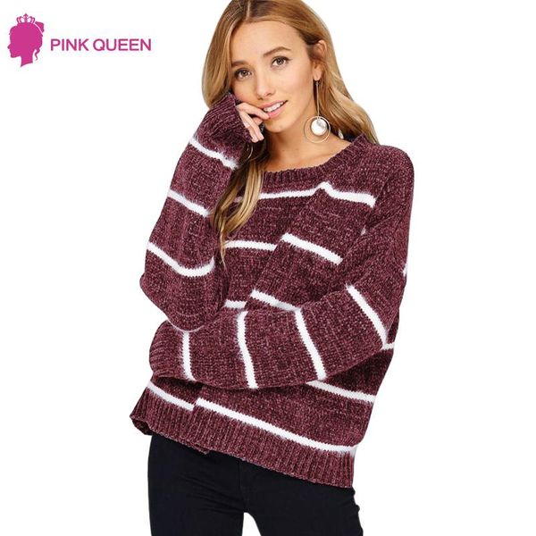 women's sweaters 2021 stripes pullover women pullovers knitted sweater autumn loose o-neck soft korean pull femme jumper, White;black
women's sweaters 2021 stripes pullover women pullovers knitted sweater autumn loose o-neck soft korean pull femme jumper, White;black