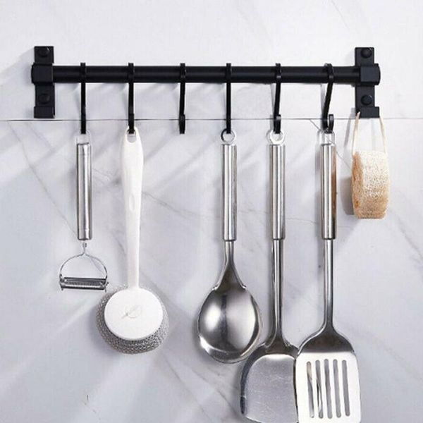 kitchen storage & organization black hook rack punch hanging rod spatula knife wall home tools
kitchen storage & organization black hook rack punch hanging rod spatula knife wall home tools