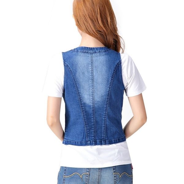 women's vests female summer thin fit denim vest plus size v casual neck without sleeves single lady breasted jean s outwear 42w5, Black;white
women's vests female summer thin fit denim vest plus size v casual neck without sleeves single lady breasted jean s outwear 42w5, Black;white