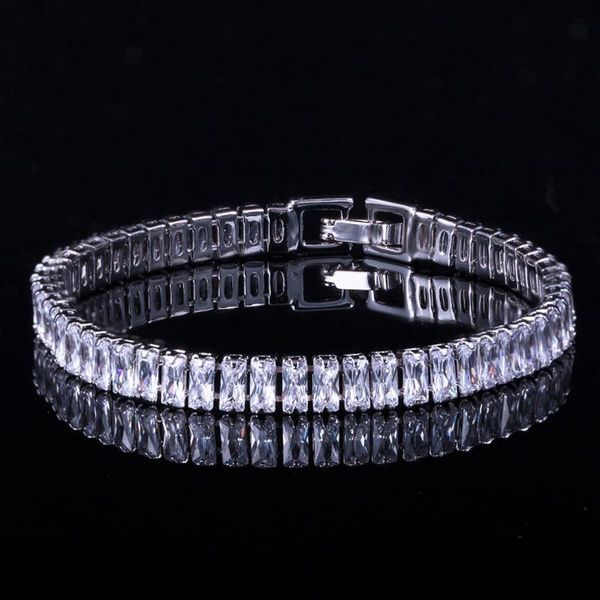link, chain threegraces elegant shiny cubic zirconia rectangle shape cz tennis bracelet for women white gold color fashion jewelry br189, Black
link, chain threegraces elegant shiny cubic zirconia rectangle shape cz tennis bracelet for women white gold color fashion jewelry br189, Black