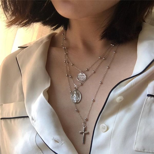 pendant necklaces boho multi- crystal for women fashion gold necklace vintage multiple layers jewelry gift, Silver
pendant necklaces boho multi- crystal for women fashion gold necklace vintage multiple layers jewelry gift, Silver