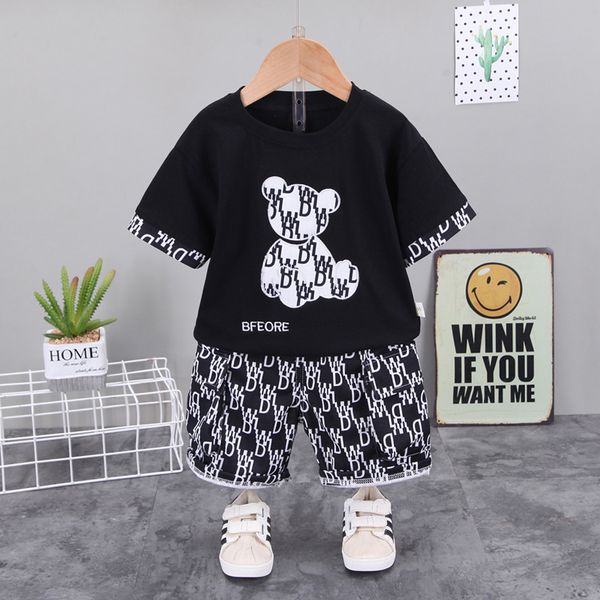 new summer baby girl clothes suit boys cotton cartoon bear t-shirt+shorts 2pcs/set toddler casual costume kids tracksuits, White 
new summer baby girl clothes suit boys cotton cartoon bear t-shirt+shorts 2pcs/set toddler casual costume kids tracksuits, White