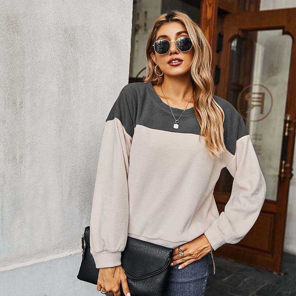 basic fleece women sweatshirt casual loose patchwork streetwear female lady pullovers hoodie w629 210526, Black
basic fleece women sweatshirt casual loose patchwork streetwear female lady pullovers hoodie w629 210526, Black