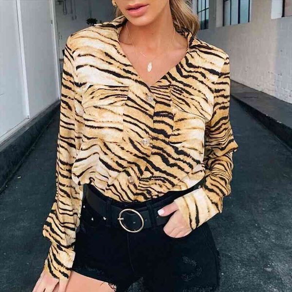 spring autumn vintage womens and blouses long sleeve tiger striped chiffon blouse women streetwear shirts tunic ladies, White
spring autumn vintage womens and blouses long sleeve tiger striped chiffon blouse women streetwear shirts tunic ladies, White
