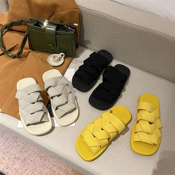 slippers 2021 summer brand women slipper weave ladies sandal flat heel outdoor beach slides female flip flops, Black
slippers 2021 summer brand women slipper weave ladies sandal flat heel outdoor beach slides female flip flops, Black